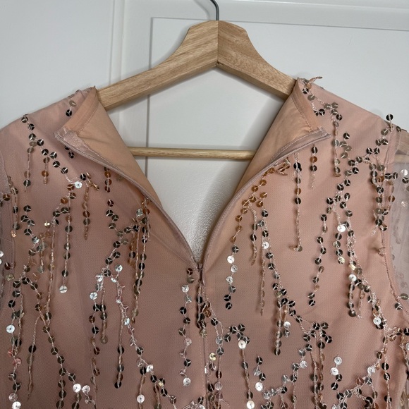 Cupshe x Gabby Windey Bright Spark Sequin Mesh Fringe Mini Dress Fairycore - Picture 12 of 14